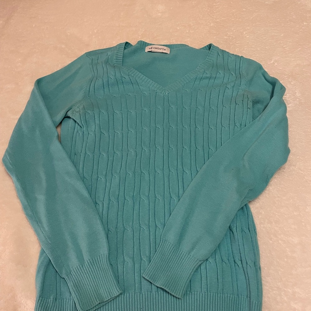 Liz Claborine blue ladies small sweater